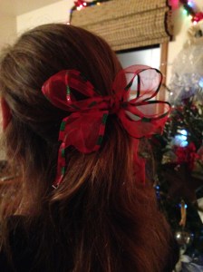 The BOW that made the the 3rd BOWnus day of RED! It was also repurposed from a gift that my friend gave me.